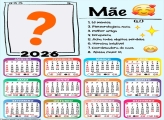 Calendário 2026 Mãe Adjetivos DIa das Mães Montagem de Foto