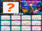 Calendário 2026 Super Monstro e a Estrela da Sorte Foto Moldura