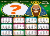 Calendário 2026 Feliz Natal Nossa Senhora Aparecida Cute Juntar Foto Online