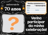 Convite 70 Anos Celebração