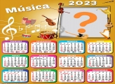 Calendário 2023 Tema Música Colagem de Foto Online