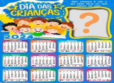 Moldura Infantil Calendário 2024 Dia mais Feliz da Vida Dia das Crianças