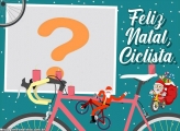 Colagem Feliz Natal Ciclista Montagem Online