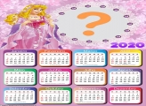 Calendário 2020 da Princesa Aurora Moldura