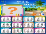 Calendário 2023 Tema Praia Colar Grátis Online