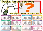 Calendário 2025 Bentô Flork Feliz Ano Novo Colagem de Foto
