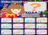 Calendário 2024 Tia Feliz Natal Colocar Foto Grátis