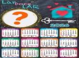 Calendário 2026 Lar Doce Lar Colagem de Fotos