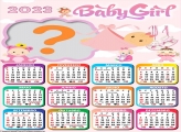 Calendário 2023 Baby Girl para Imprimir Grátis