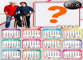 Calendário 2026 Chitãozinho e Xororó Colagem de Fotos