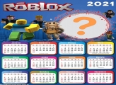 Calendário 2021 Roblox Molduras para Fotos Infantil