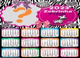 Calendário 2023 Zebrinha Pink Moldura com Foto Online