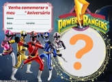 Convite Power Rangers