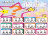 Colagem de Foto Online Calendário 2023 Brilha Estrelinha