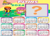 CalendÃ¡rio 2024 Patins Infantil Emoldurar Online GrÃ¡tis