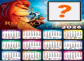 Calendário 2026 Rei Leão Fazer Colagem Grátis