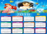 Calendário 2018 Princesa do Mar Disney