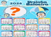 Calendário 2026 Ursinho Baloeiro Montar Foto Grátis