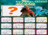 Calendário 2026 Raya e o Útimo Dragão Foto Moldura