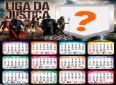 Calendário 2026 Liga da Justiça Colar Foto Online