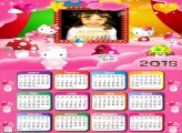 Calendário 2018 Festa Hello Kitty 