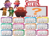 Calendário 2023 Red Crescer é uma Fera Personagens Colagem Grátis