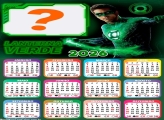 Calendário 2026 Lanterna Verde Colagem de Fotos