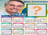 Calendário 2024 Bolsonaro Colagem Online de Imagem