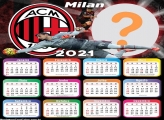 Calendário 2021 Milan Time de Futebol