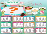 Calendário 2026 SPA Meninas Montagem de Foto