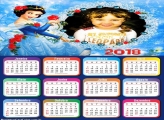 Calendário 2018 Branca de Neve Princesa