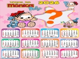 Calendário 2026 Mônica Baby Colar Foto Online