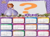 Calendário 2020 Princesa Sofia Foto Moldura