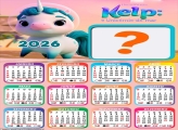 Calendário 2026 Kelp O Unicórnio do Mar Colagem de Fotos