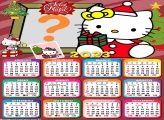 Editar Moldura Grátis Calendário 2023 Feliz Natal Hello Kitty