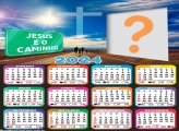 Calendário 2024 Jesus é o Caminho Colagem de Imagem