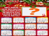 Calendário 2026 Mensagem Natal Muita Paz Saúde e Amor Colar Foto Online