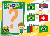 Jogos do Brasil na Copa do Mundo 2022 Online Montagem