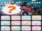 Calendário 2026 Free Fire Montar Foto Grátis