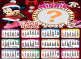 Calendário 2022 Feliz Natal Minnie Disney Colar Imagem