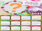 Colagem Grátis Calendário 2021 Que Dia tão Feliz Mãe