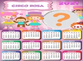 Calendário 2021 Circo Rosa para Meninas