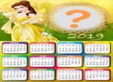 Calendário 2019 Princesa Bela