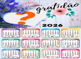 Calendário 2026 Gratidão Foto Montagem