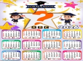 Calendário 2026 Formatura Estrela Moldura Montagem de Foto