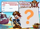 Convite Mickey Pirata