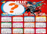 Foto Calendário 2025 Feliz Páscoa Liga da Justiça Moldura