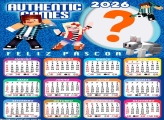 Calendário 2026 Feliz Páscoa Authentic Games Colagem Online