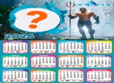 Calendário 2026 Aquaman Colagem de Fotos