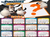 Calendário 2026 Os Pinguins de Madagascar Fazer Colagem Grátis